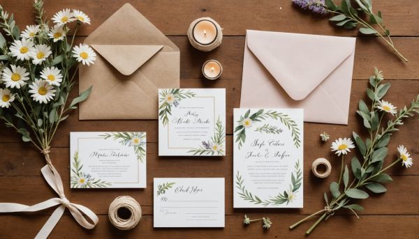 Les faire-part floraux parfaits pour un mariage champêtre